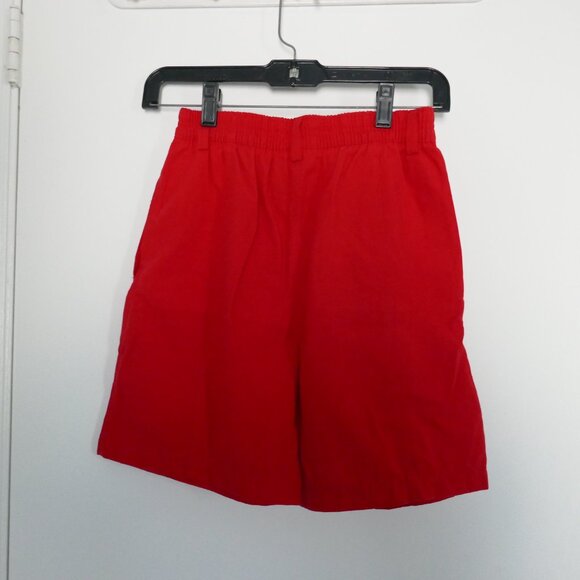 vintage 90s boys Body Ragz red zip front elastic waistshorts pockets size M - Picture 2 of 2